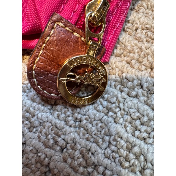 Longchamp Le Pliage Neo Tote Bag Hot Pink Nylon Leather Trim - Picture 8 of 10